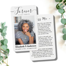 永遠に私たちのハート写真葬儀祈りの言葉カード