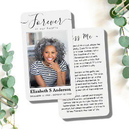 永遠に私たちのハート写真葬儀祈りの言葉カード