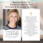 永遠に私たちのハート写真葬儀祈りの言葉カード