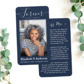 永遠に私たちのハート写真葬儀祈りの言葉カード