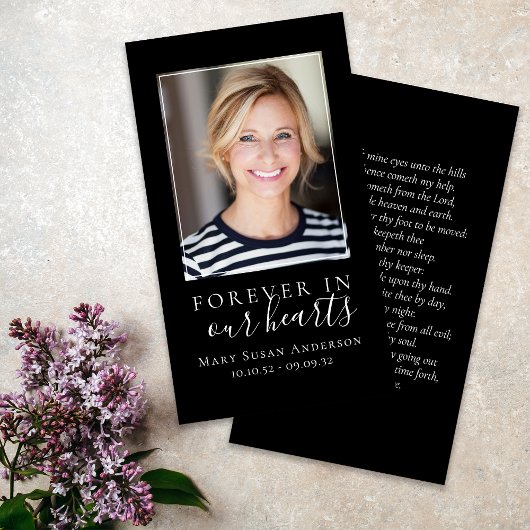 永遠に私たちのハート写真葬儀祈りの言葉カード