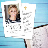 永遠に私たちのハート写真葬儀祈りの言葉カード