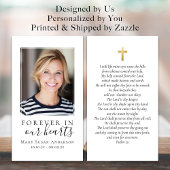 永遠に私たちのハート写真葬儀祈りの言葉カード