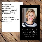 永遠に私たちのハート写真葬儀祈りの言葉カード