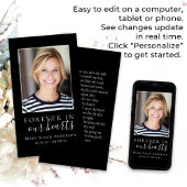 永遠に私たちのハート写真葬儀祈りの言葉カード