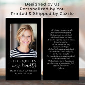 永遠に私たちのハート写真葬儀祈りの言葉カード