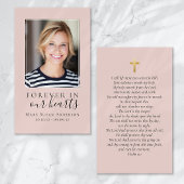 永遠に私たちのハート写真葬儀祈りの言葉カード