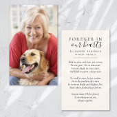 永遠に私たちのハート写真葬儀祈りの言葉カード