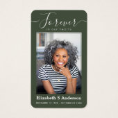 永遠に私たちのハート写真葬儀祈りの言葉カード (正面)