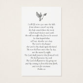 永遠に私たちのハート写真葬儀祈りの言葉カード (裏面)