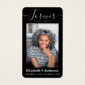 永遠に私たちのハート写真葬儀祈りの言葉カード (正面)