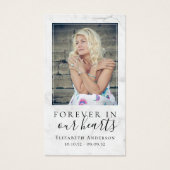 永遠に私たちのハート写真葬儀祈りの言葉カード (正面)