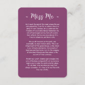 永遠に私たちのハート写真葬儀祈りの言葉カード エンクロージャーカード (裏面)