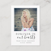 永遠に私たちのハート写真葬儀祈りの言葉カード コーリングカード (正面)