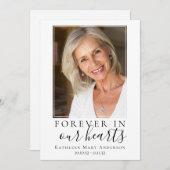 永遠に私たちのハート写真葬儀祈りの言葉カード ノートカード (正面/裏面)