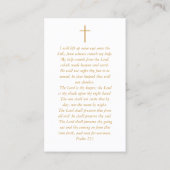 永遠に私たちのハート写真葬儀祈りの言葉カード 名刺 (裏面)