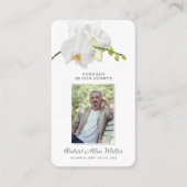 永遠に私たちのハート写真葬儀祈りの言葉カード 名刺 (正面)