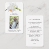 永遠に私たちのハート写真葬儀祈りの言葉カード 名刺 (正面/裏面)