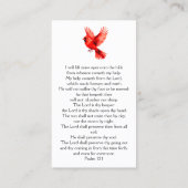 永遠に私たちのハート写真葬儀祈りの言葉カード 名刺 (裏面)