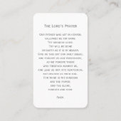 永遠に私たちのハート写真葬儀祈りの言葉カード 名刺 (裏面)