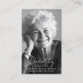 永遠に私たちのハート写真葬儀祈りの言葉カード 名刺 (正面)