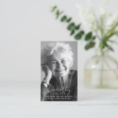 永遠に私たちのハート写真葬儀祈りの言葉カード 名刺 (スタンド正面)