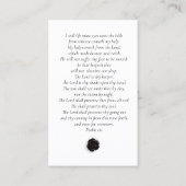 永遠に私たちのハート写真葬儀祈りの言葉カード 名刺 (裏面)