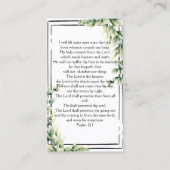 永遠に私たちのハート写真葬儀祈りの言葉カード 名刺 (裏面)