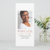 永遠に私たちのハート写真葬儀祈りの言葉カード 招待状 (スタンド正面)