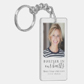 永遠に私たちのハート写真葬儀祈りの言葉 キーホルダー (正面左)