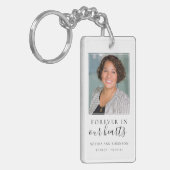 永遠に私たちのハート写真葬儀祈りの言葉 キーホルダー (正面左)