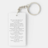 永遠に私たちのハート写真葬儀祈りの言葉 キーホルダー (裏面)