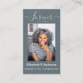 永遠に私たちのハート写真葬儀祈りの言葉 名刺 (正面)