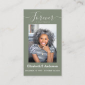 永遠に私たちのハート写真葬儀祈りの言葉 名刺 (正面)