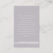 永遠に私たちのハート写真葬儀記念カード 名刺 (裏面)