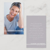 永遠に私たちのハート写真葬儀記念カード 名刺 (正面/裏面)