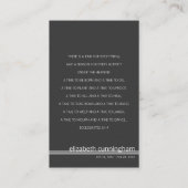 永遠に私たちのハート写真葬儀記念カード 名刺 (裏面)