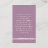 永遠に私たちのハート写真葬儀記念カード 名刺 (裏面)