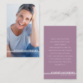 永遠に私たちのハート写真葬儀記念カード 名刺 (正面/裏面)