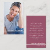 永遠に私たちのハート写真葬儀記念カード 名刺 (正面/裏面)