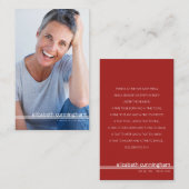 永遠に私たちのハート写真葬儀記念カード 名刺 (正面/裏面)