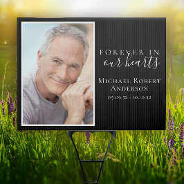 永遠に私たちのハート写真葬儀記念看板 アウトドアサイン