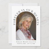 永遠に私たちのハート写真葬儀記念碑 サンキューカード (正面)