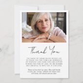 永遠に私たちのハート写真葬儀記念碑 サンキューカード (裏面)