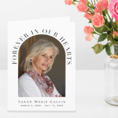 永遠に私たちのハート写真葬儀記念碑 サンキューカード