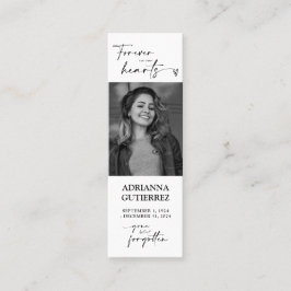 永遠に私たちのハート写真葬儀記念詩 スキニー名刺