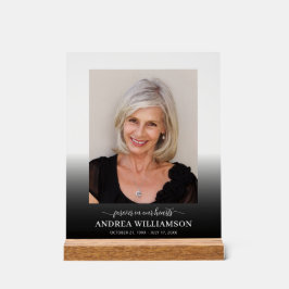 永遠に私たちのハート写真葬儀 アクリルサイン