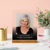 永遠に私たちのハート写真葬儀 アクリルサイン (ウェディング)