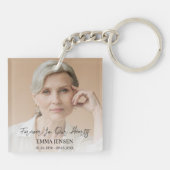 永遠に私たちのハート写真葬儀 キーホルダー (裏面)