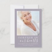 永遠に私たちのハート写真葬儀 サンキューカード (正面)